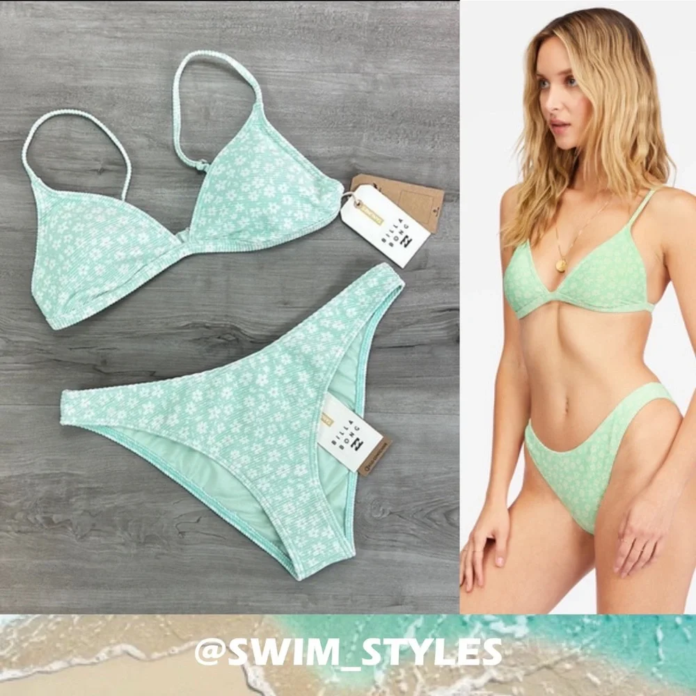 ☀️BILLABONG☀️ CRUSH ON YOU CECI TRI Crush On You Hike Bikini SET - Picture 1 of 12